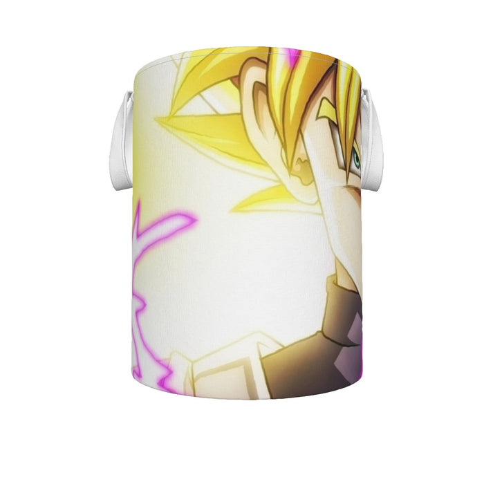 DBZ Goku God Half Rose and Golden Portrait Dope Design Laundry Basket