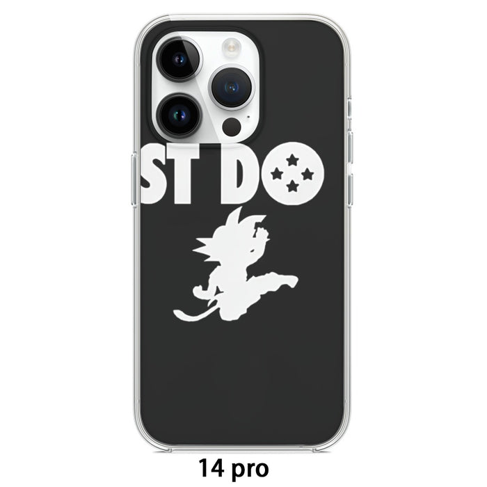 Just Do It Slogan Dragon Ball Kid Goku Dope Black Iphone 14 Case