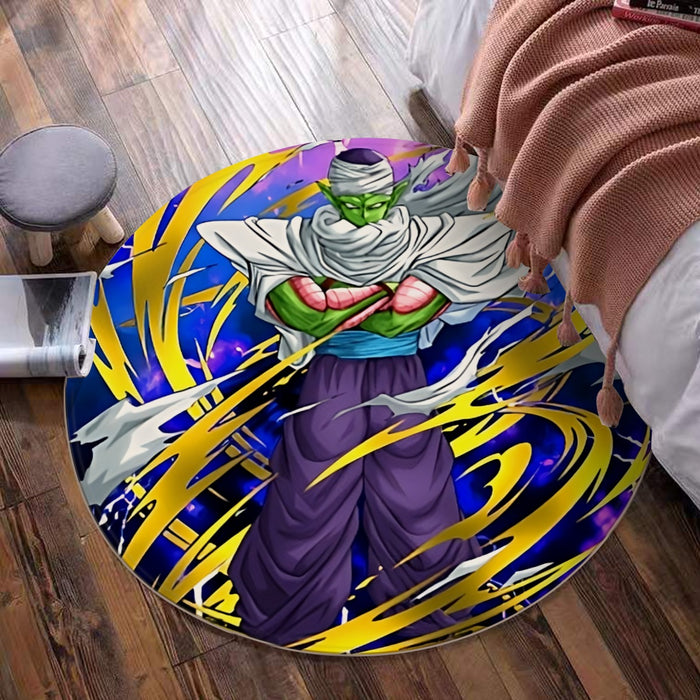 Dragon Ball Angry Piccolo Waiting Fight Aura Yellow Fashion Round Mat