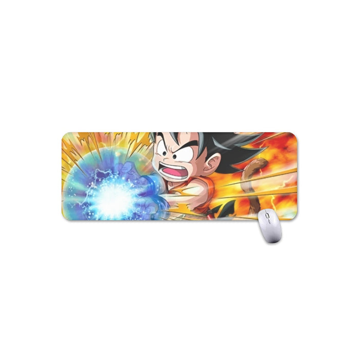Dragon Ball Energy Kid Goku Blue Kamehameha Mouse Pad