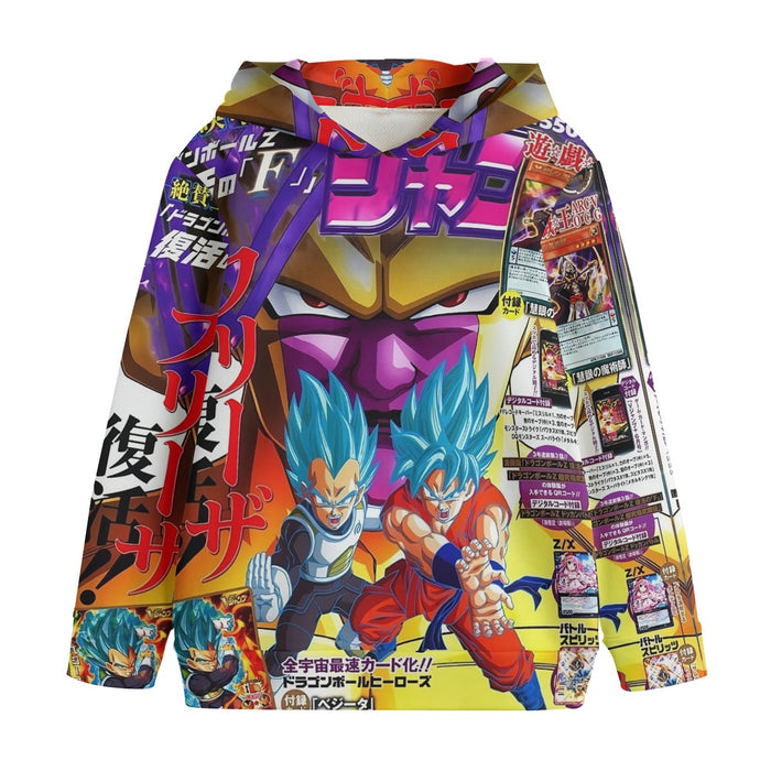 Golden Frieza Super Saiyan God Goku Vegeta Blue Hair 3D Kids' Hoodie