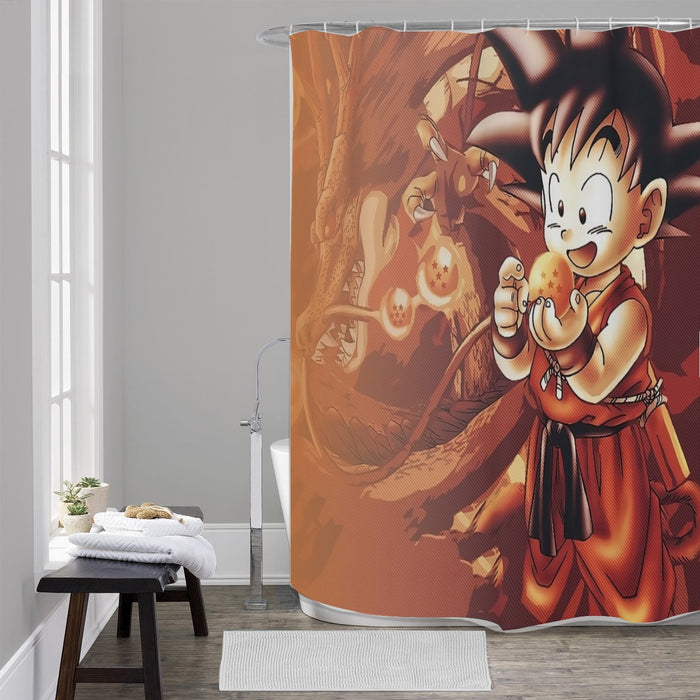 Kid Goku Dragon Ball Shower Curtain