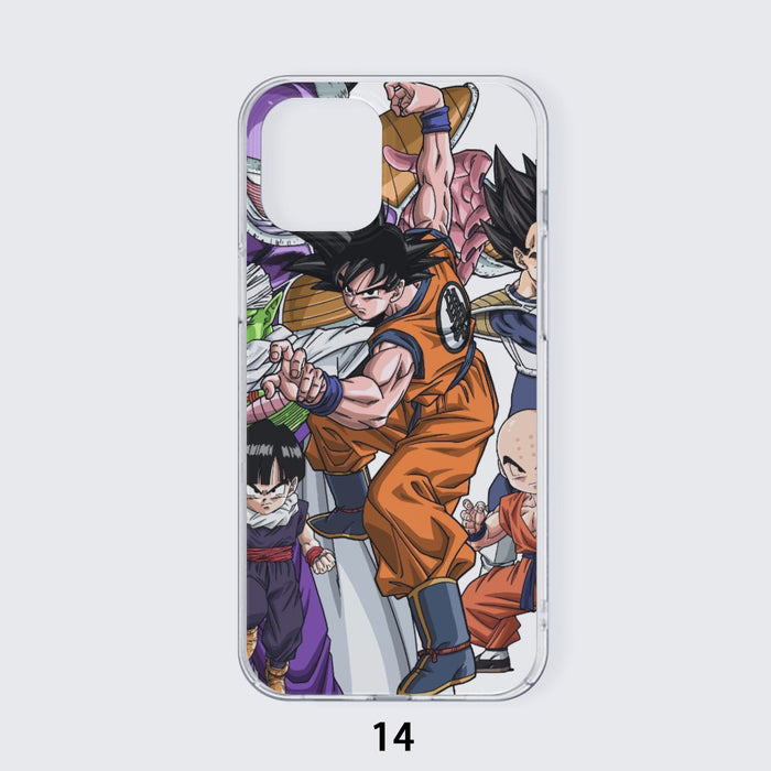 DBZ Goku Fighting Stance Gohan Piccolo Krillin Vegeta Frieza Color Iphone 14 Case