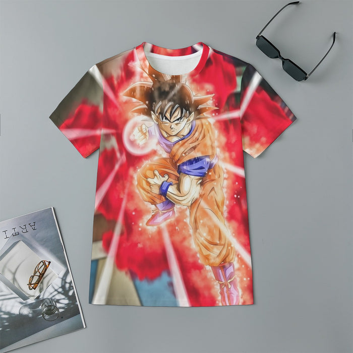 Dragon Ball Super Goku Red Kaioken Energy Epic Punch Kids T-Shirt