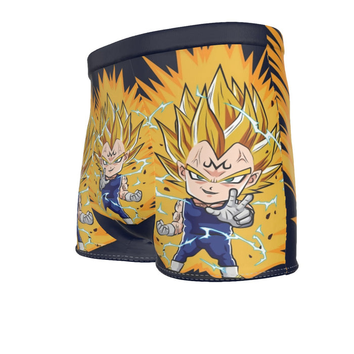 DBZ Majin Vegeta Super Saiyan Prince Power Aura Chibi Sketch Men's Boxer Briefs