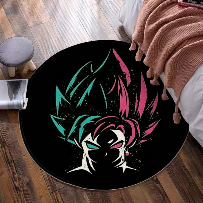 DBZ Goku Super Saiyan God Blue Rose SSGSS Dope Design Round Mat