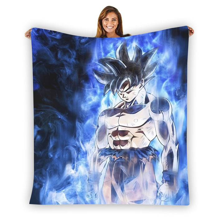 Dragon Ball Super Goku Ultra Instinct Blue Cool Casual Blanket