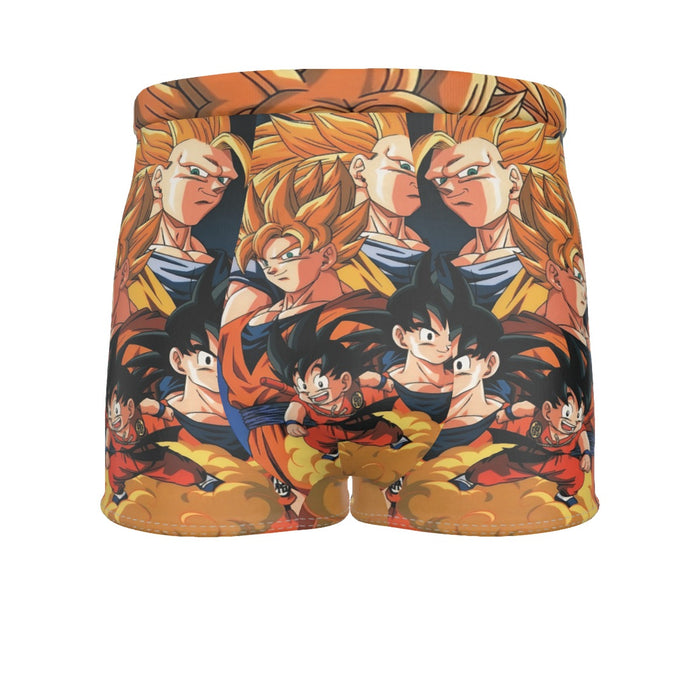 Goku Evolution from Kid to SSJ3 Transformation Dopest 3D Men's Boxer Briefs