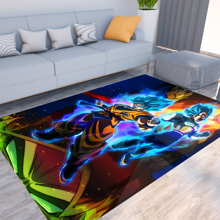 DBZ Legendary Broly Son Goku Vegeta Super Saiyan Blue  Rug