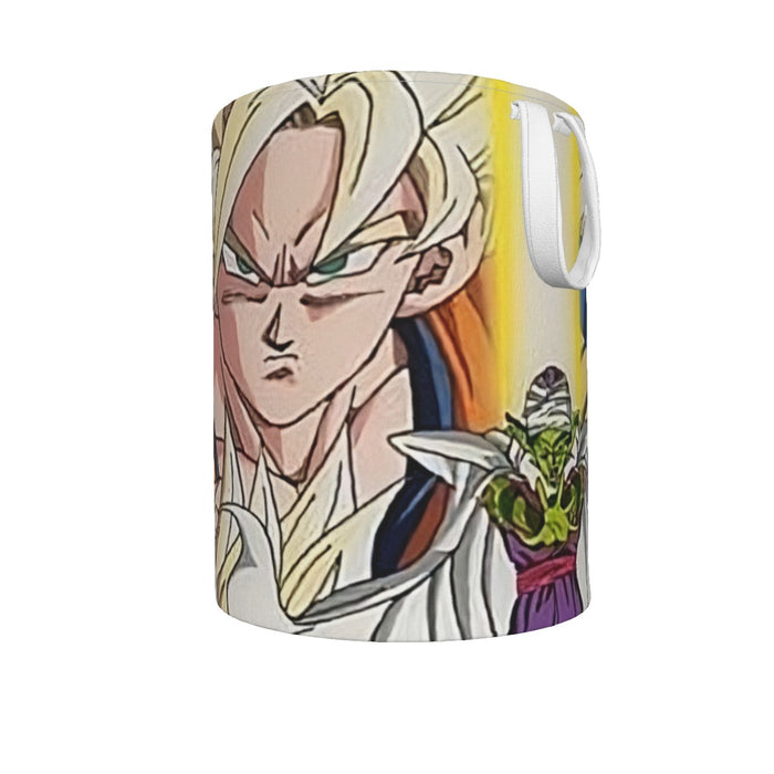 Dragon Ball Goku Vegeta Saiyan Piccolo Namekian Vibrant Design Laundry Basket