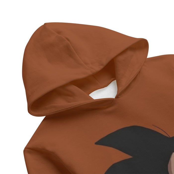 Goku Orange Minimalistic Background Kids' Hoodie