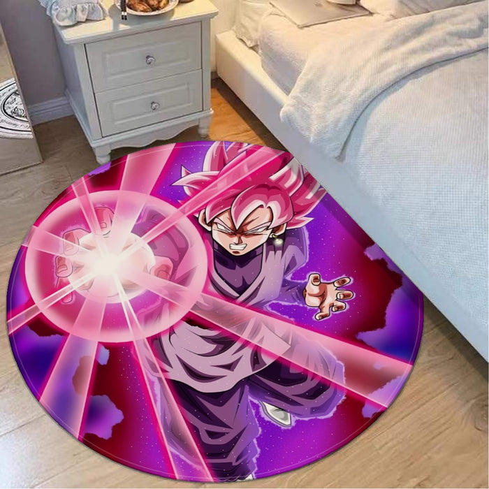 Goku Black Zamasu Super Saiyan Rose Powerful Aura Skills Dope Round Mat