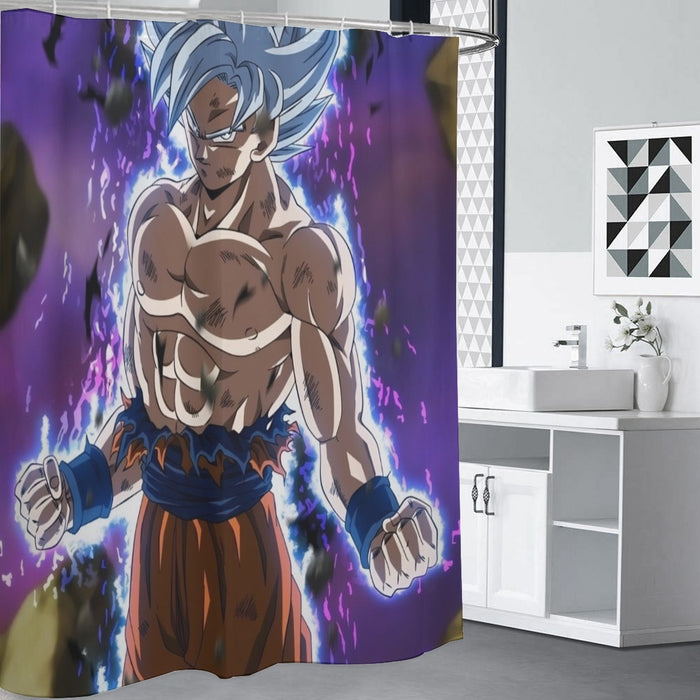 Dragon Ball Z Goku Perfected Ultra Instinct Form Shower Curtain