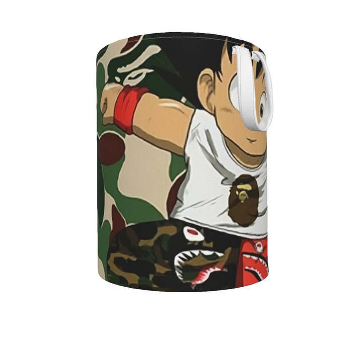 Dragon Ball Jumping Kid Goku Camouflage Laundry Basket