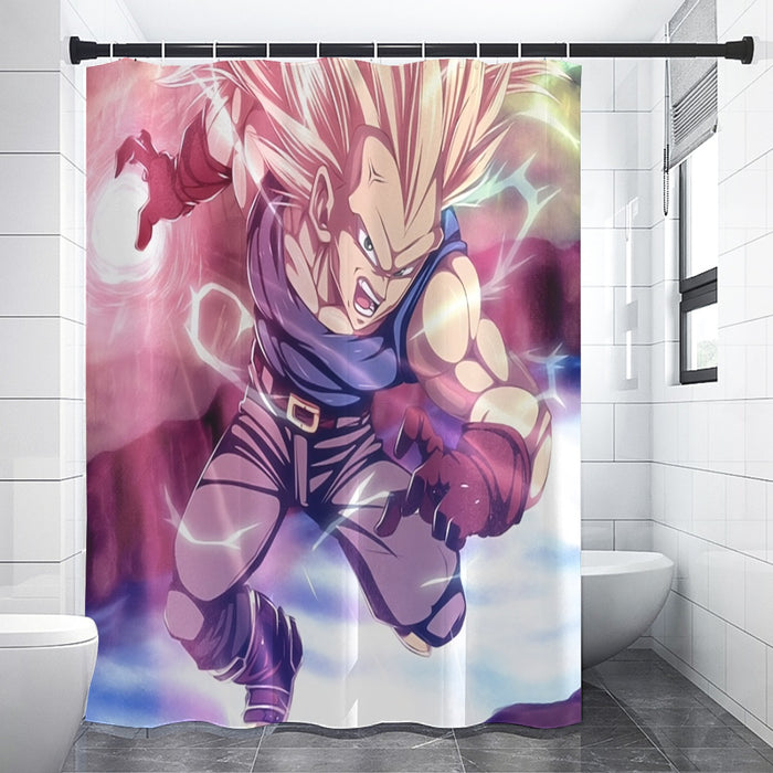 Dragon Ball Trunks SSJ3 Fan Artwork Full Print Style Shower Curtain