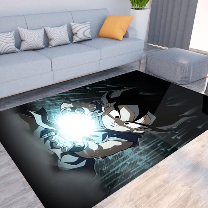 Dragon Ball Goku Kid Practice Kamehameha Cute Round Neck Design Rug