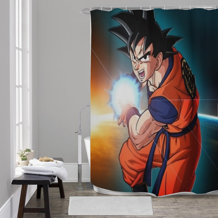 Goku Kamehameha Shower Curtain