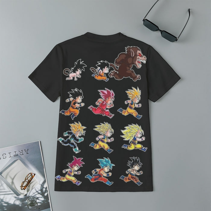 Dragon Ball Anime Son Goku All Form Transformation Kids T-Shirt