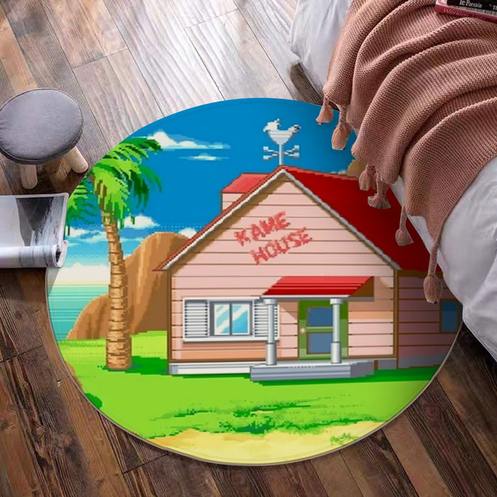 Dragon Ball Master Roshi's Kame House Cartoon Style Round Mat