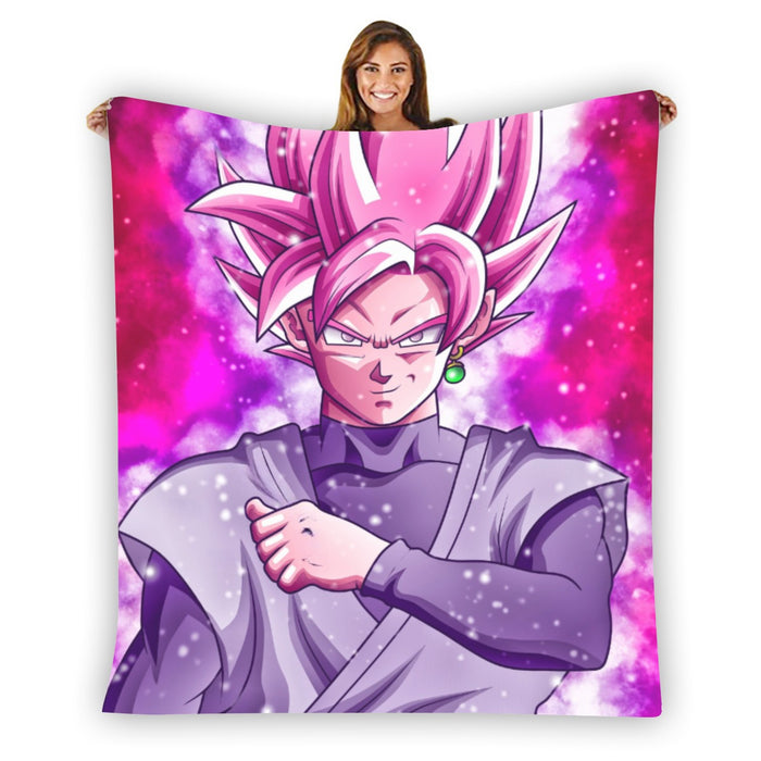 Dragon Ball DBZ Goku Black Rose Galaxy Fantasy Amazing Blanket