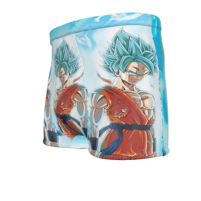 Dragon Ball Serious Super Saiyan Goku 2 Blue Epic Aura Men's Boxer Briefs
