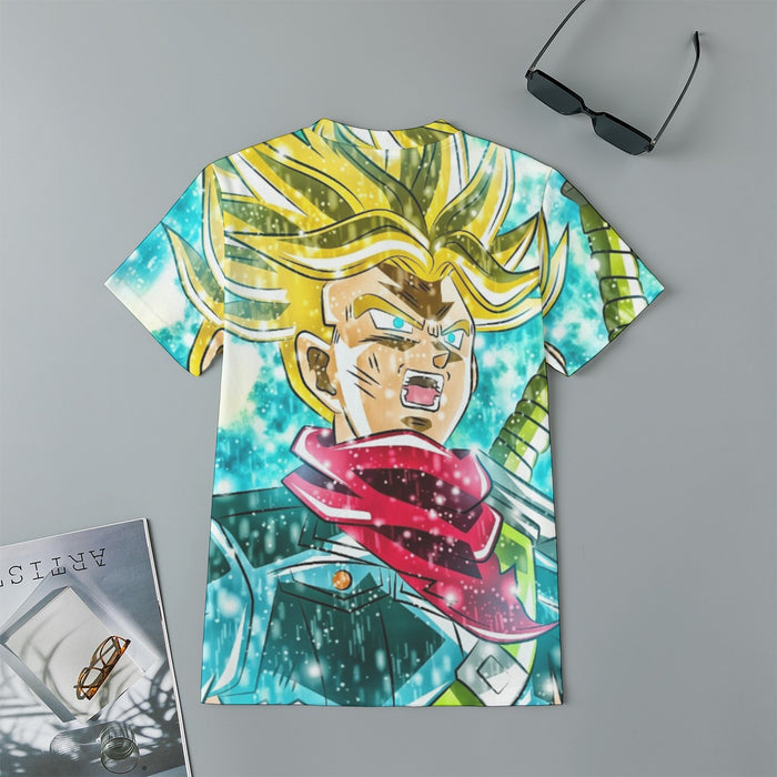 DBZ Trunks Super Saiyan Powerful Battle Ultimate Transformation Design Kids T-Shirt