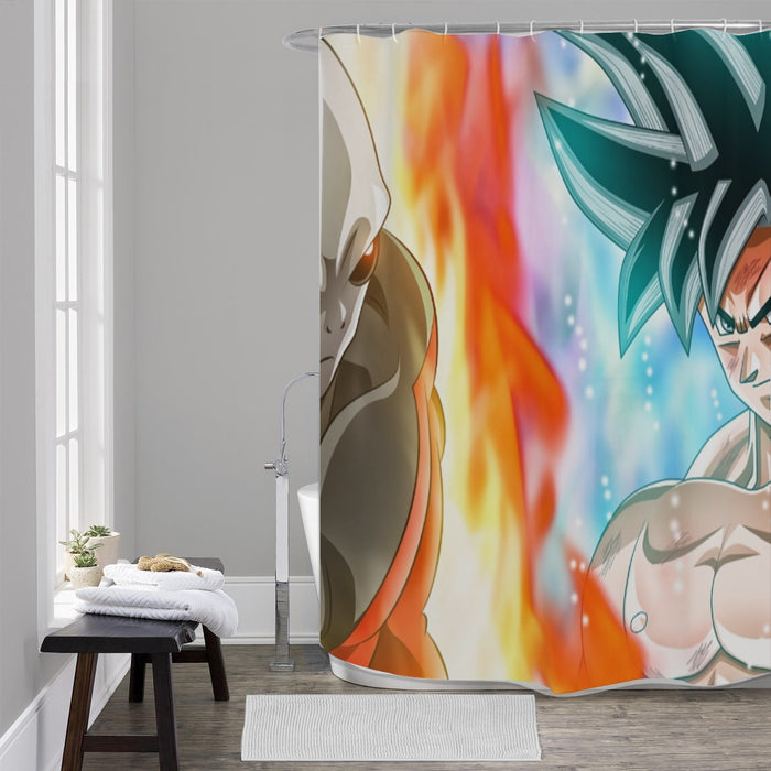 Dragon Ball Super Goku vs Jiren Overflowing Aura Shower Curtain