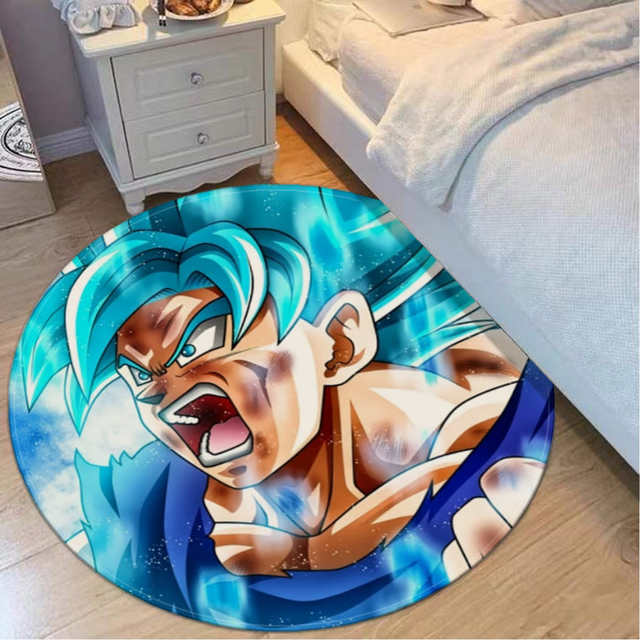 Dragon Ball Goku Blue Kaioken Ultra Instinct Epic 3D Round Mat