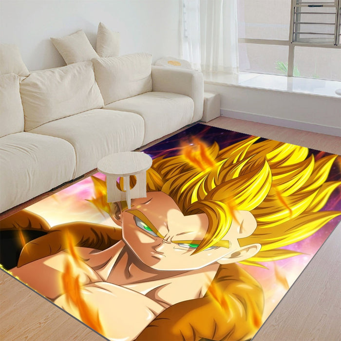 Dragon Ball Z Gogeta Super Saiyan Warrior Power Full Print Streetwear Cool Design Rug