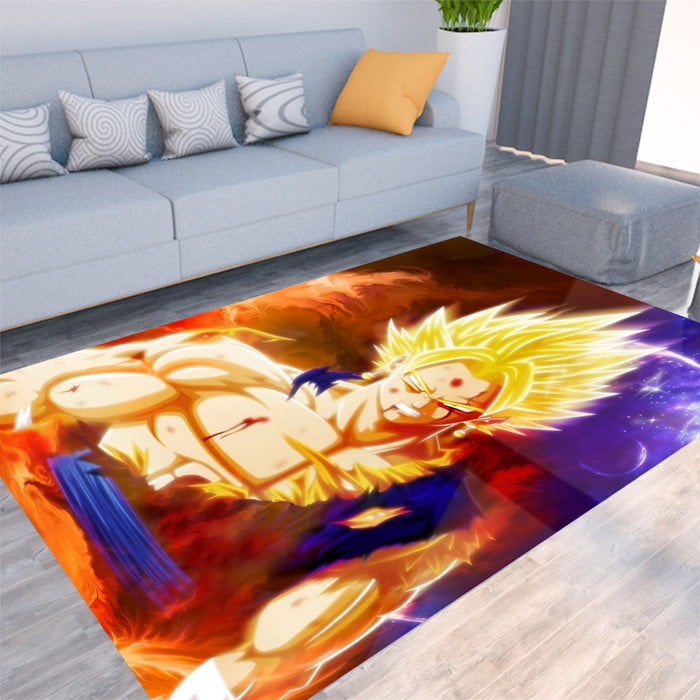 Dragon Ball Z Vegito Super Saiyan Angry Bruised Dope Rug