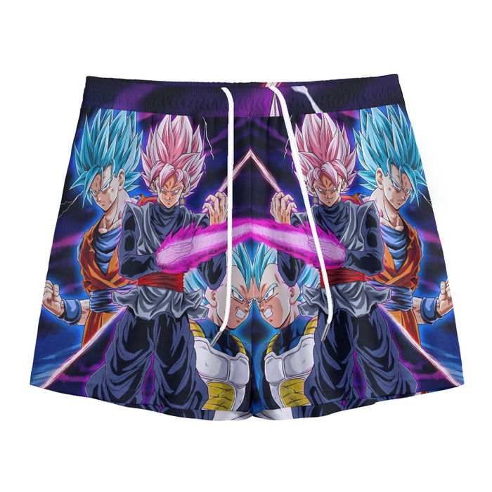 Dragon Ball Goku 2 Goku Rose Vegeta 2 Ultra Instinct Mesh Shorts
