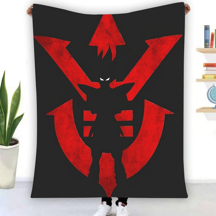 Dragon Ball Z Vegeta Shadow Cool Red Vegeta Symbol Blanket