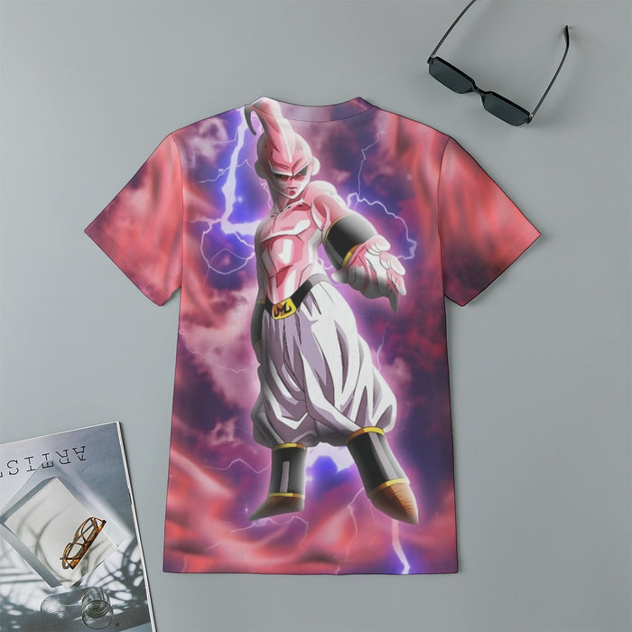 Majin Ultimate Mighty Kid Buu Tie Dye Lightning Amazing 3D Kids T-Shirt