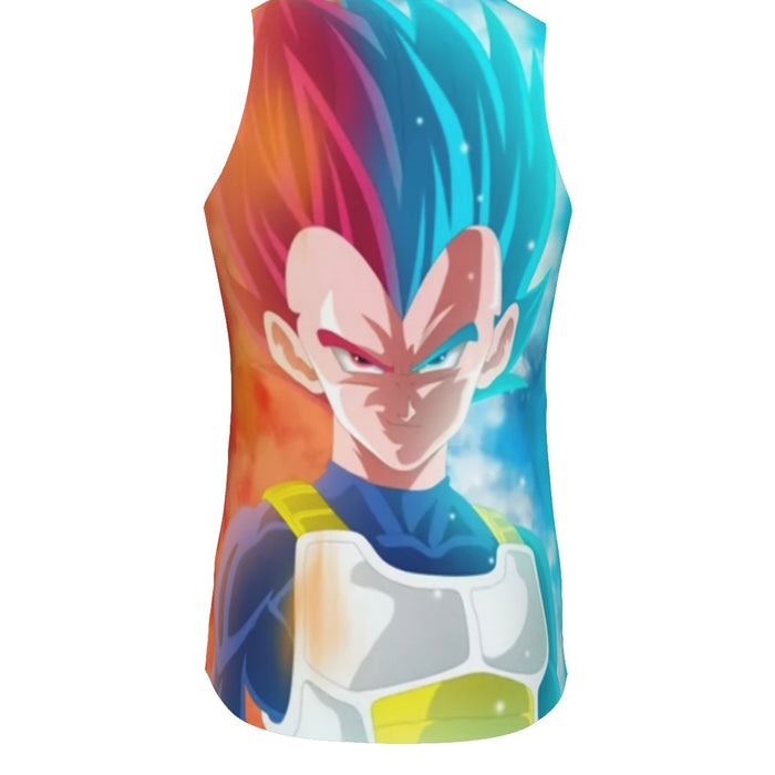 DBZ Vegeta Super Saiyan God Blue SSGSS Cool Portraits Tank Top