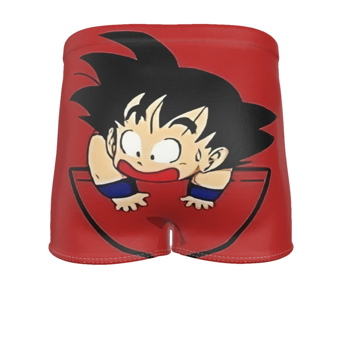 Dragon Ball Cute Goku Kid Pocket Simple Design Streetwear Men's Boxer Briefs