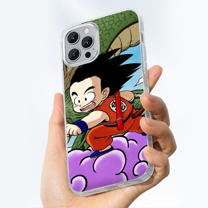 Dragon Ball  Kid Goku Flying With Shenron Iphone 14 Case