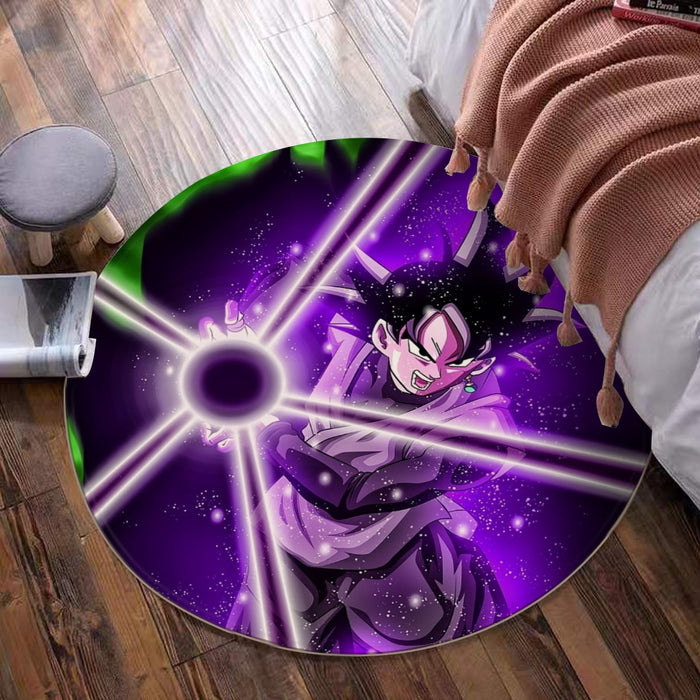 DBZ Goku Black Zamasu Power Ball Attack Cool Design Streetwear Round Mat