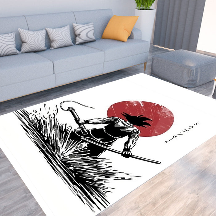 Goku With Red Moon Dragon Ball Rug