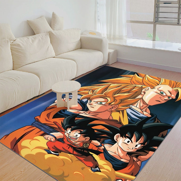 Goku Evolution from Kid to SSJ3 Transformation Dopest 3D Rug