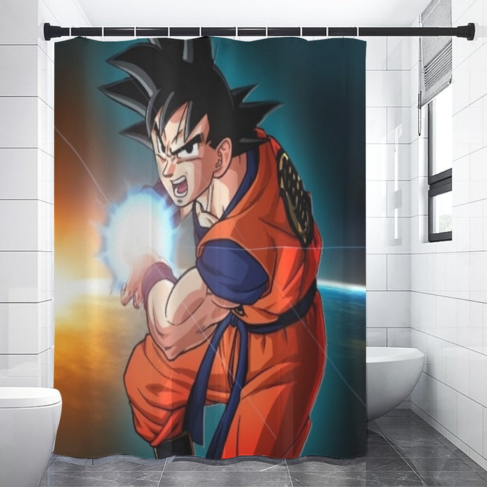 Goku Kamehameha Shower Curtain