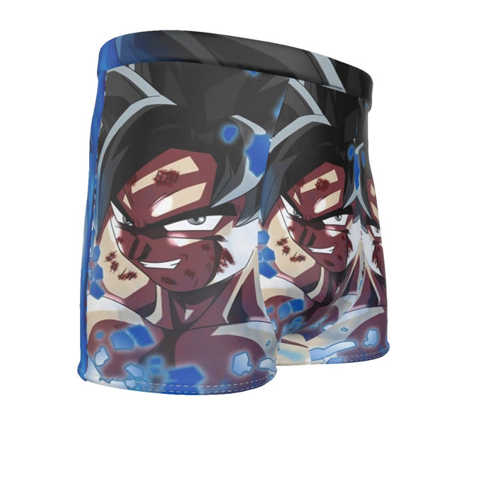 Dragon Ball Super Goku Blue Ultra Instinct Dope Grin Men's Boxer Briefs