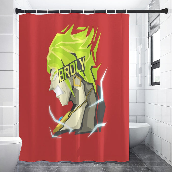 Dragon Ball Super Cool Legendary Broly Cool Vector Art Shower Curtain