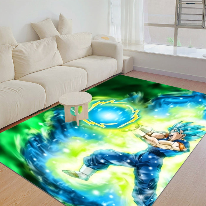 DBZ Goku Super Saiyan Blue SSGSS Kamehameha Power Attack Rug