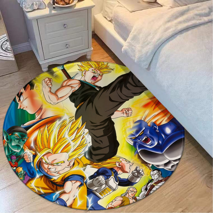 Dragon Ball Gohan Kid Super Saiyan Villain Vibrant Color Design  Round Mat