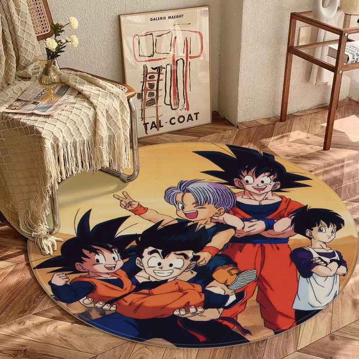 Dragon Ball Son Goku Happy Family Round Mat