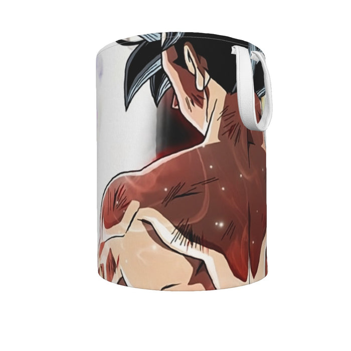 Dragon Ball Goku Damaged Battle Muscular Powerful Aura Laundry Basket