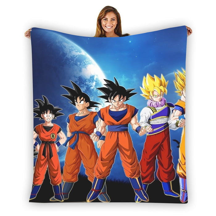 Dragon Ball Z Cool Goku Super Saiyan Transformation Blanket — DBZ Store