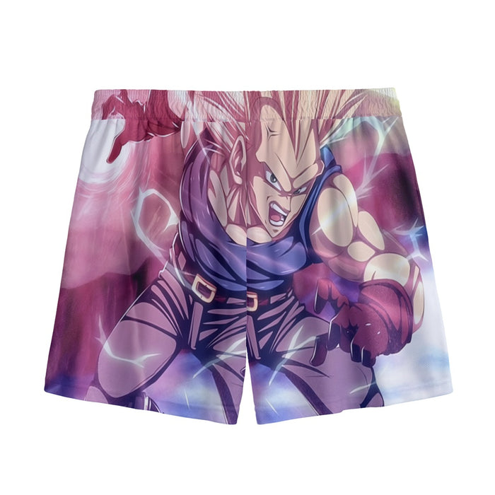 Dragon Ball Trunks SSJ3 Fan Artwork Full Print Style Mesh Shorts