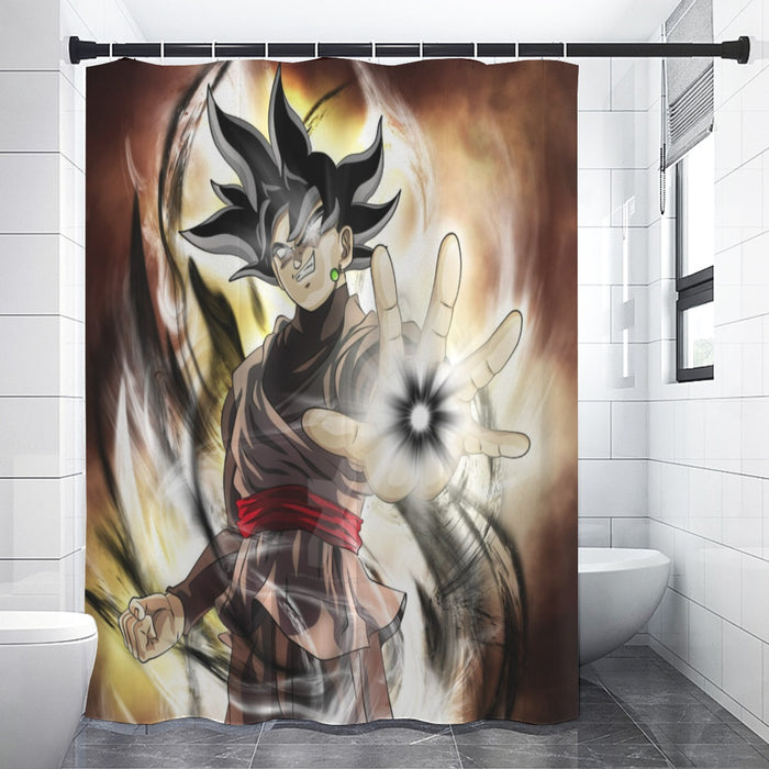 Dragon Ball Super Shirt  Black Goku Black Hole Creation Shower Curtain