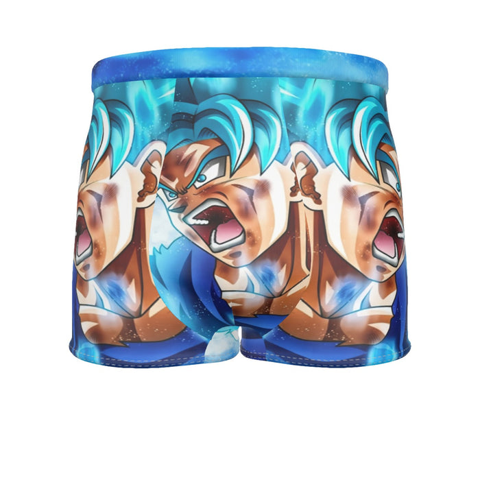 Dragon Ball Goku Blue Kaioken Ultra Instinct Epic 3D Men's Boxer Briefs